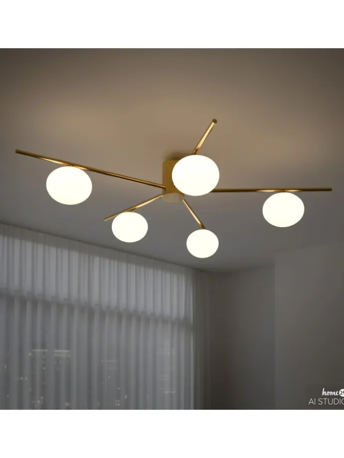 Deckenleuchte REI in Gold