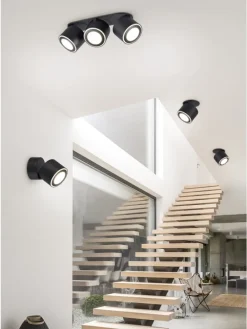 Deckenleuchte TAURUS in schwarz matt