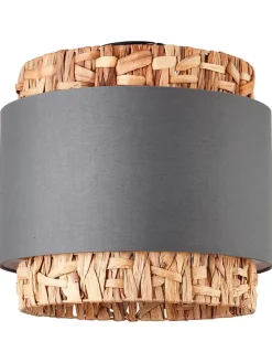 Deckenleuchte "Waterlilly" in Hellbraun/ Grau - Ø 35 cm