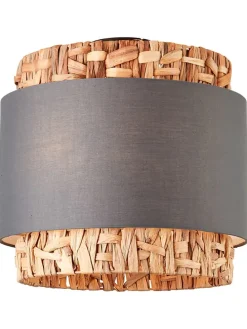 Deckenleuchte "Waterlilly" in Hellbraun/ Grau - Ø 35 cm