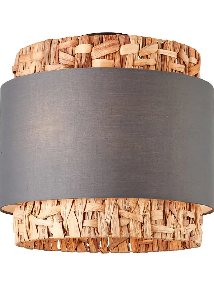 Deckenleuchte "Waterlilly" in Hellbraun/ Grau - Ø 35 cm