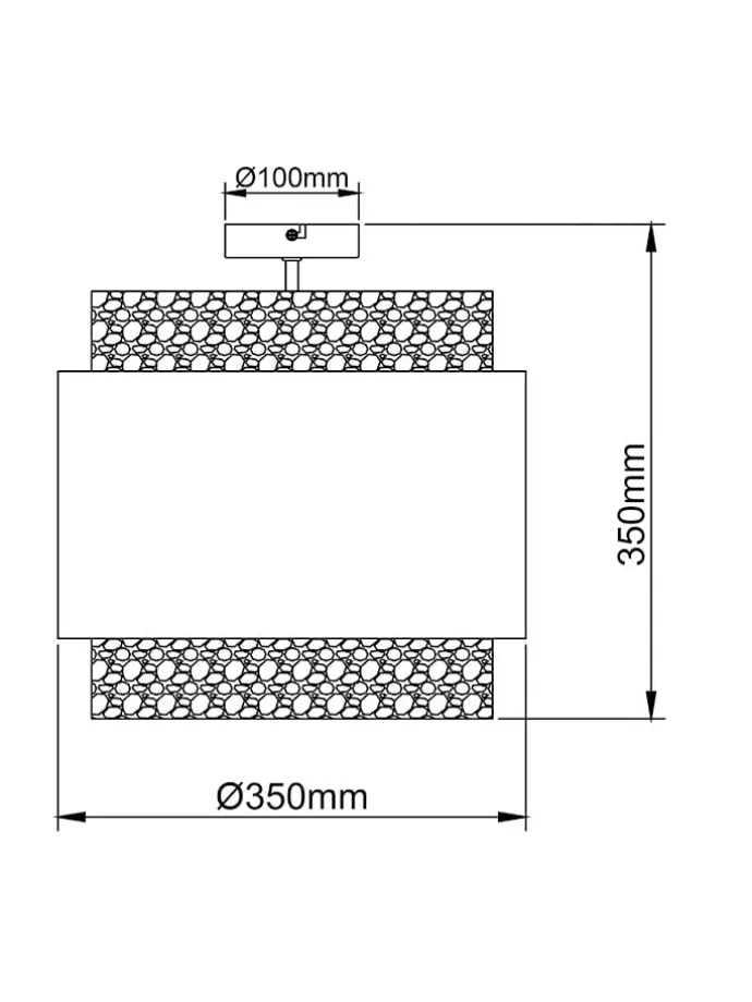 Deckenleuchte "Waterlilly" in Hellbraun/ Grau - Ø 35 cm