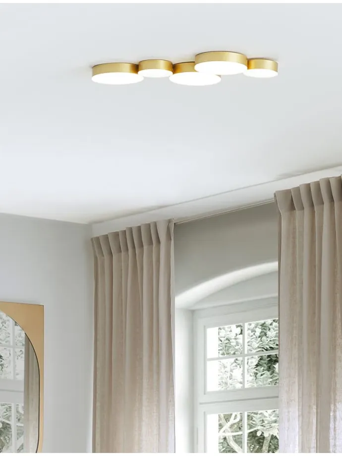 Deckenleuchten LUGA in Gold - (W) 54 x (H) 3 x (L) 20 cm