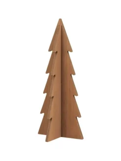 Deko Tannenbaum stehend aus Holz in braun