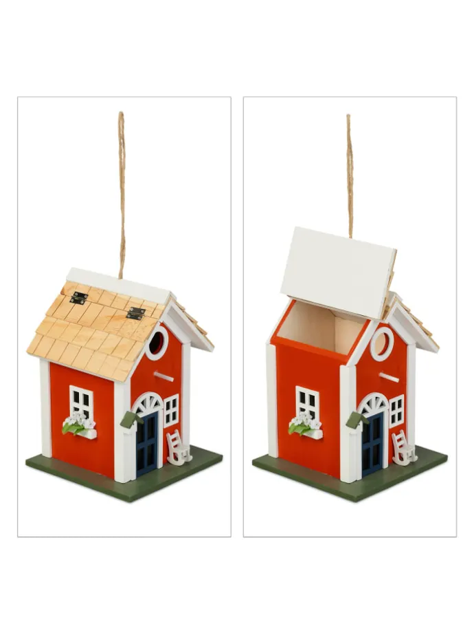 Deko Vogelhaus in Bunt - (B)18,5 x (H)25 x (T)18,5 cm