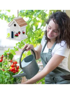 Deko Vogelhaus in Bunt - (B)18 x (H)23,5 x (T)18 cm