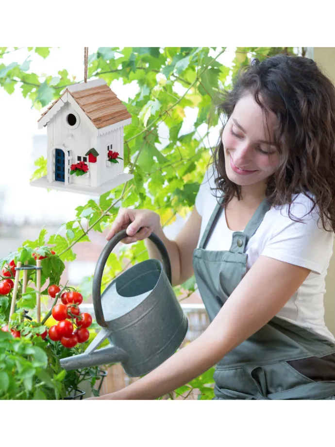 Deko Vogelhaus in Bunt - (B)18 x (H)23,5 x (T)18 cm