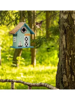 Deko Vogelhaus in Bunt - (B)19 x (H)24,5 x (T)13,5 cm
