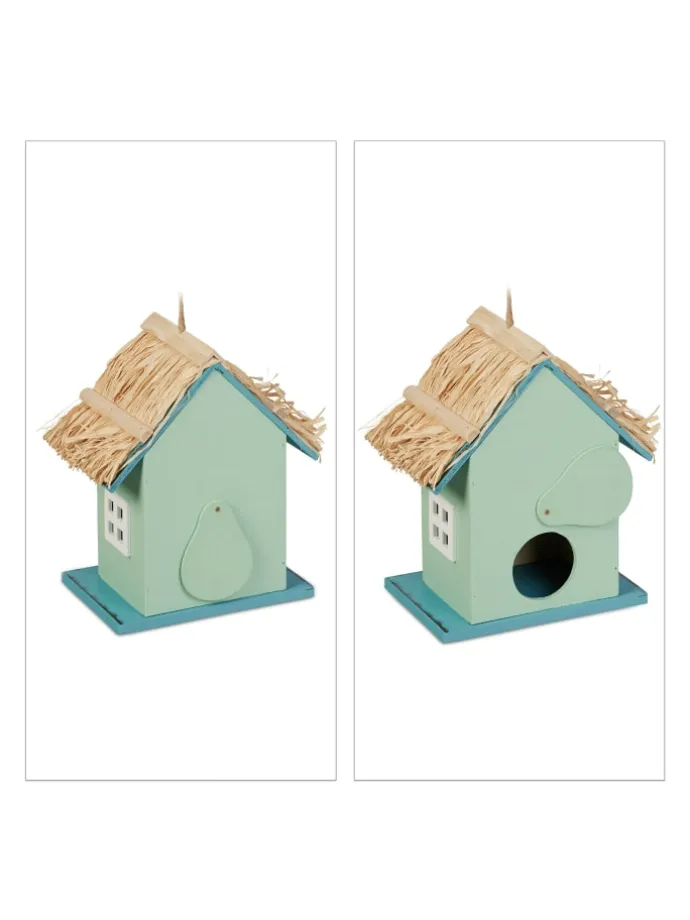 Deko Vogelhaus in Bunt - (B)19 x (H)24,5 x (T)13,5 cm