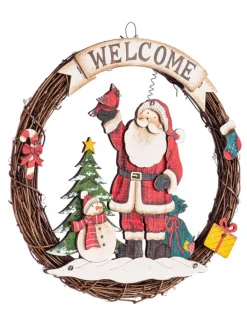 Dekoanhänger "Santa" in Bunt - Ø 31 cm