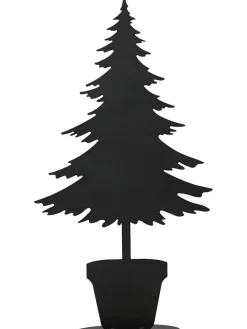 Dekoaufsteller "Baum im Topf" in Schwarz - (B)30 x (H)57 cm