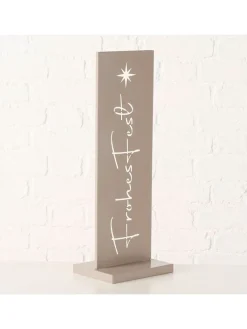 Dekoaufsteller "Waldan" in Hellgrau - (H)55 cm