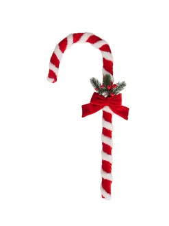 Dekoaufsteller "Zuckerstange" in Rot - (H)58 cm