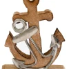 Dekofigur "Anchor" in Hellbraun/ Silber - (B)14 x (H)21 cm