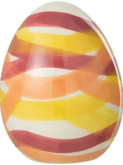 Dekofigur "Ei" in Pink/ Orange/ Gold - (H)18,5 x Ø 15 cm