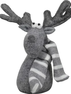 Dekofigur "Elch" in Grau - (B)17 x (H)21 x (T)11 cm