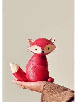 Dekofigur ''Foxess'' in Rot - (B)16,4 x (H)17,8 x (T)10,8 cm