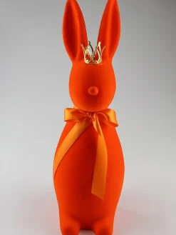 Dekofigur ''Hase'' in Orange - (H)68 x Ø 20 cm