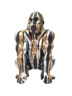 Dekofigur in Schwarz/ Silber/ Gold - (H)45 cm