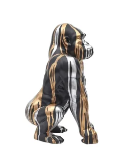 Dekofigur in Schwarz/ Silber/ Gold - (H)45 cm