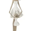 Dekofigur in Weiß/ Taupe - (B)15,5 x (H)45 x (T)10 cm