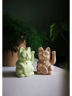 Dekofigur ''Lucky Cat'' in Beige - (B)10,5 x (H)15 x (T)8,5 cm