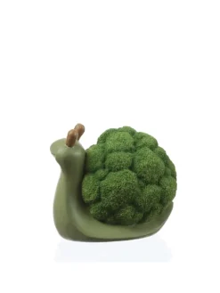Dekofigur Schnecke Brokkoli Gartendeko für Beet Garten H: 11cm in grün