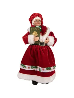 Dekofigur "Weihnachtsfrau" in Rot/ Weiß - (B)14 x (H)28 x (T)10 cm