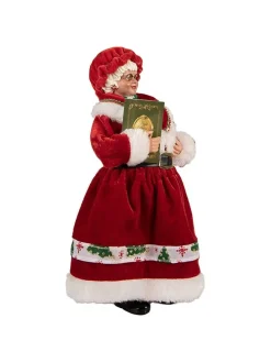 Dekofigur "Weihnachtsfrau" in Rot/ Weiß - (B)14 x (H)28 x (T)10 cm