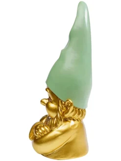 Dekofigur "Zwerg" in Grün/ Gold - (H)21 cm