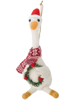 Dekohänger ''Arlo'' in Weiß/ Rot - (L)22 cm