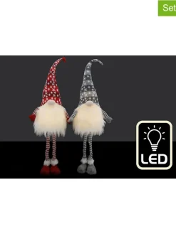 Dekoleuchte "Santa" in Rot/ Grau - (H)85 cm (Überraschungsprodukt)