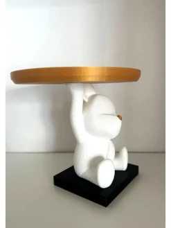 Dekoobjekt in Weiß/ Gold - (H)14 cm