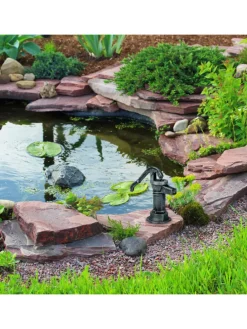 Deko-Pumpe in Graugrün