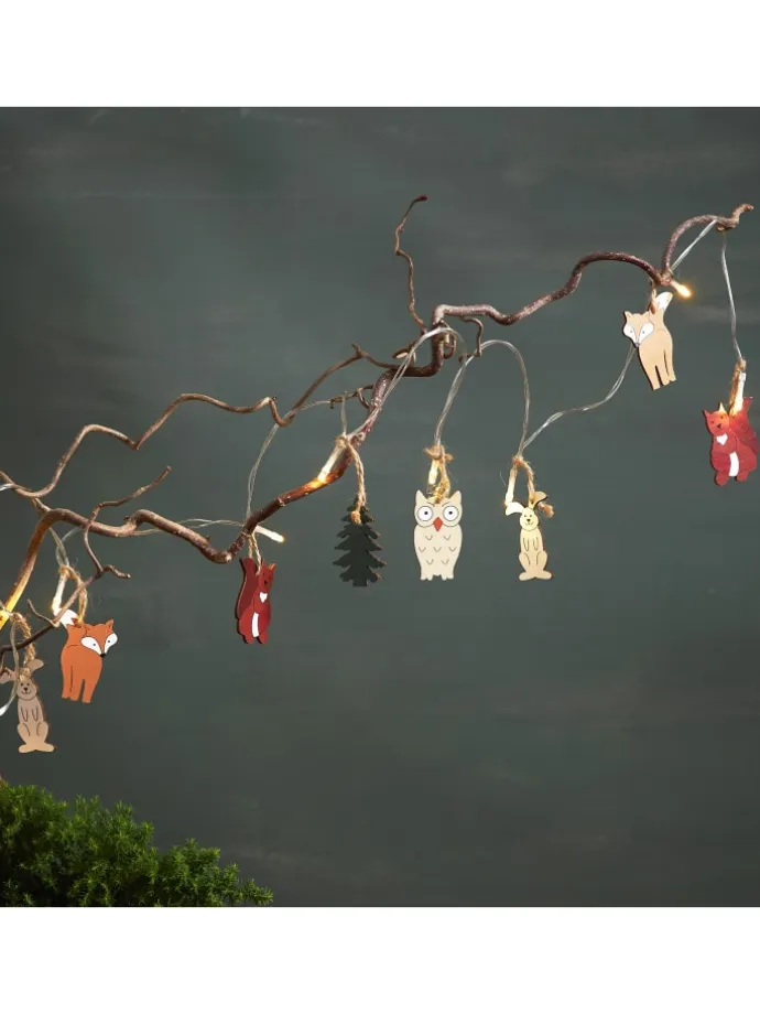 Dekorative Lichterkette mit Tiermotiven 'Forest Friends', Batterie, Ho