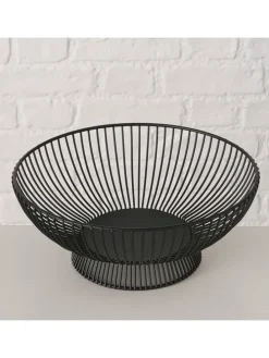 Dekoschale "Balu" in Schwarz - (H)10 x Ø 25,4 cm