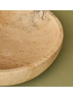 Dekoschale ''Ephesus'' in Beige - (H)7 x Ø 20 cm