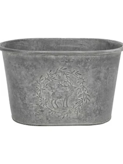 Dekoschale "Hirsch" in Grau - (B)33,5 x (H)19,5 x (T)22 cm