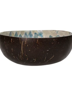 Dekoschale in Braun/ Blau/ Beige - (H)6 x Ø 14 cm