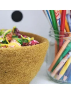 Dekoschale in Gelb - (H)9 x Ø 15 cm