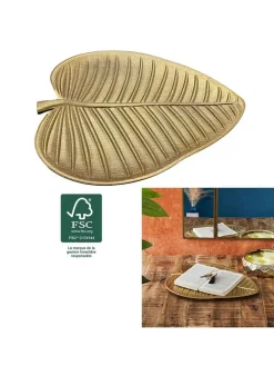 Dekoschale in Gold - (L)37,8 x (B)30,4 cm