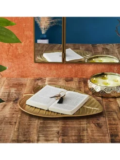 Dekoschale in Gold - (L)37,8 x (B)30,4 cm