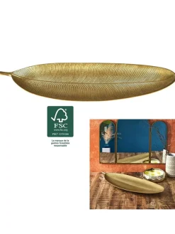 Dekoschale in Gold - (L)59,5 x (B)22 cm