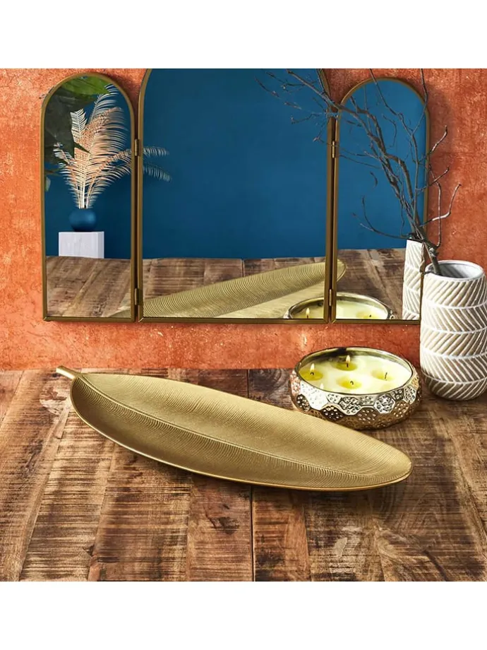 Dekoschale in Gold - (L)59,5 x (B)22 cm