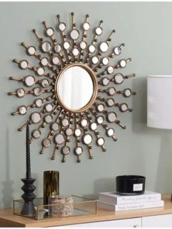 Dekospiegel BLOIS in Gold - (W) 70 x (H) 70 x (L) 3 cm