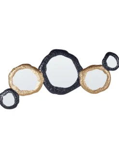 Dekospiegel CHARNY in Gold/Schwarz - (W) 109 x (H) 44 x (L) 3 cm