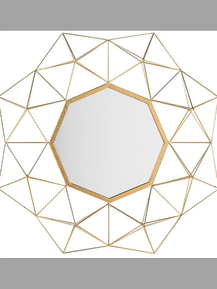 Dekospiegel GAILLAC in Gold - (W) 80 x (H) 80 x (L) 6 cm