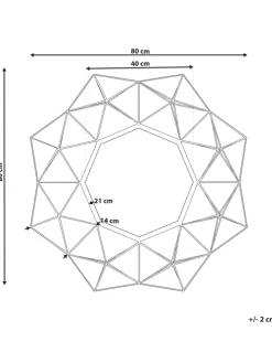 Dekospiegel GAILLAC in Gold - (W) 80 x (H) 80 x (L) 6 cm