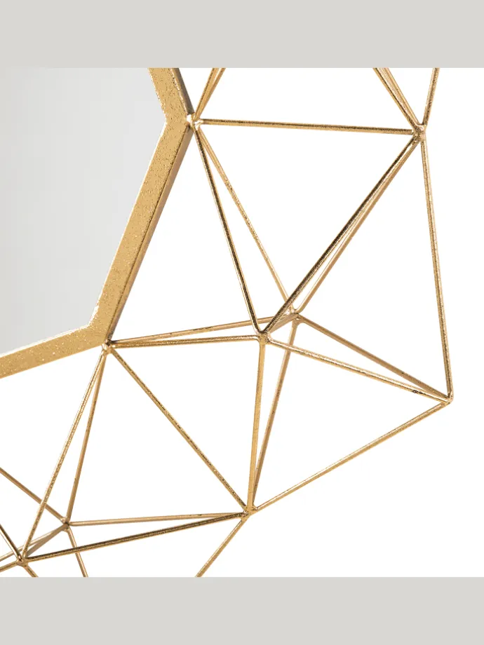 Dekospiegel GAILLAC in Gold - (W) 80 x (H) 80 x (L) 6 cm