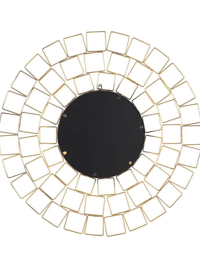 Dekospiegel LABRIT in Gold - (W) 90 x (H) 90 x (L) 3 cm